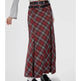 Retro Plaid High Waist student maxi Skirt - EX-STOCK Canada