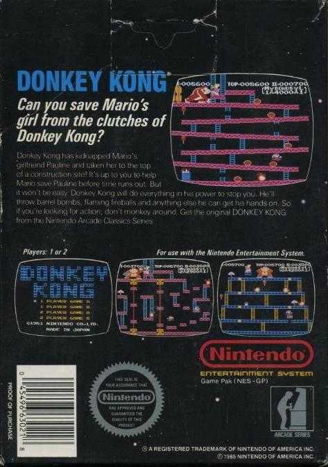 Donkey Kong - Série des Classiques d'Arcade 