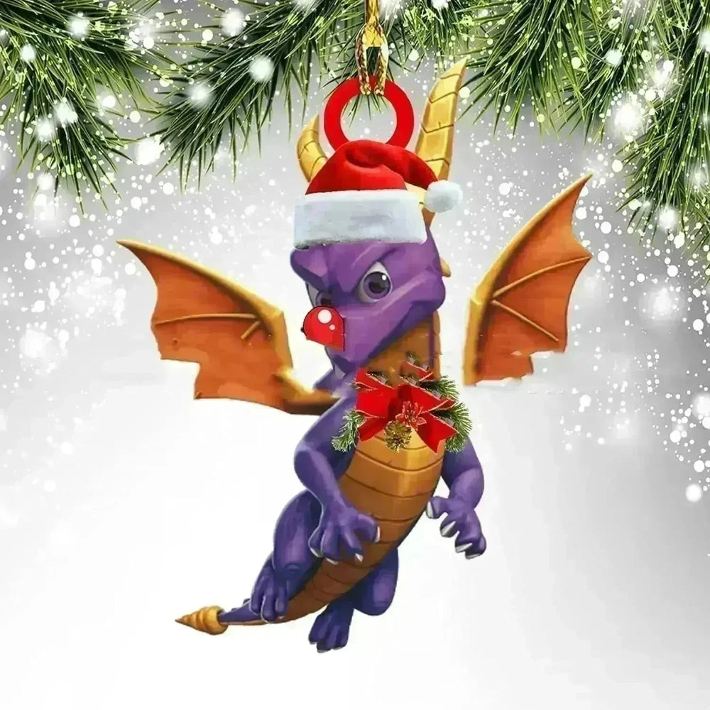 Dinosaur Dragon Egg Christmas Decorations Pendant Acrylic - EX-STOCK CANADA
