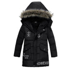 Winter Children's Trendy Cotton-padded Jacket Mid-length Letter Cotton-padded Coat - EX-STOCK Canada
