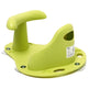 Green plastic tool with a handle on a white background