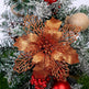 Glitter Artifical Christmas Flowers Christmas Tree Decorations For Home Fake Flowers Xmas Ornaments New Year Decor - EX-STOCK Canada