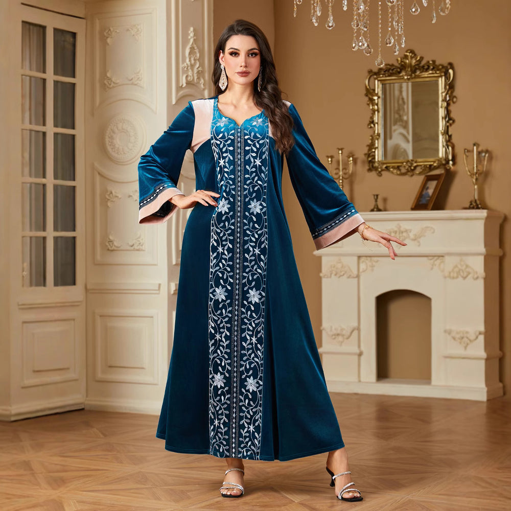 Middle East Women's Clothing Stitching Muslim Dress - EX-STOCK Canada