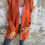 Fall Casual Single Breasted Hooded Cashmere Cardigan Jacket for women - EX-STOCK Canada