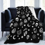 Halloween Witch Blanket Flannel Blanket EX-STOCK Canada 