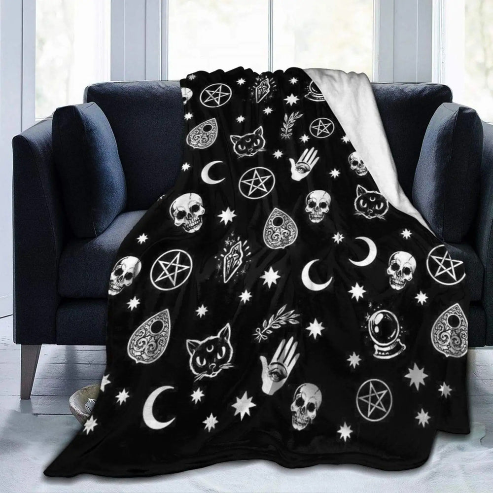 Halloween Witch Blanket Flannel Blanket EX-STOCK Canada 