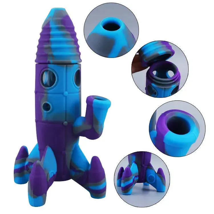 Silicone Hookah Astronaut Rocket Smoking Pot - EX-STOCK CANADA