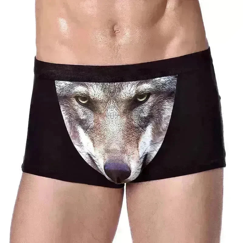 Creative Cartoon Animal Printed Boxer Briefs with pouch underwear men - EX-STOCK CANADA