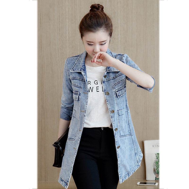 Women Denim Jacket Slim Mid Length EX-STOCK Canada 