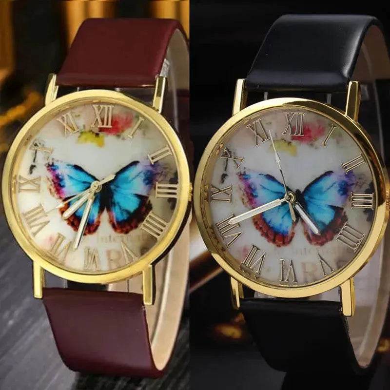 Roman scale butterfly belt watch Fashion universal gold shell watch - EX-STOCK Canada