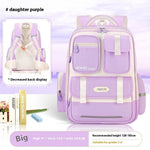Children's Spine Protection Backpack Multi-compartment Burden Reduction Schoolbag - EX-STOCK Canada