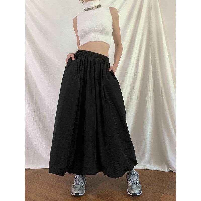 Women's All-match Simple Elegant Gathered Long Maxi Skirt - EX-STOCK Canada