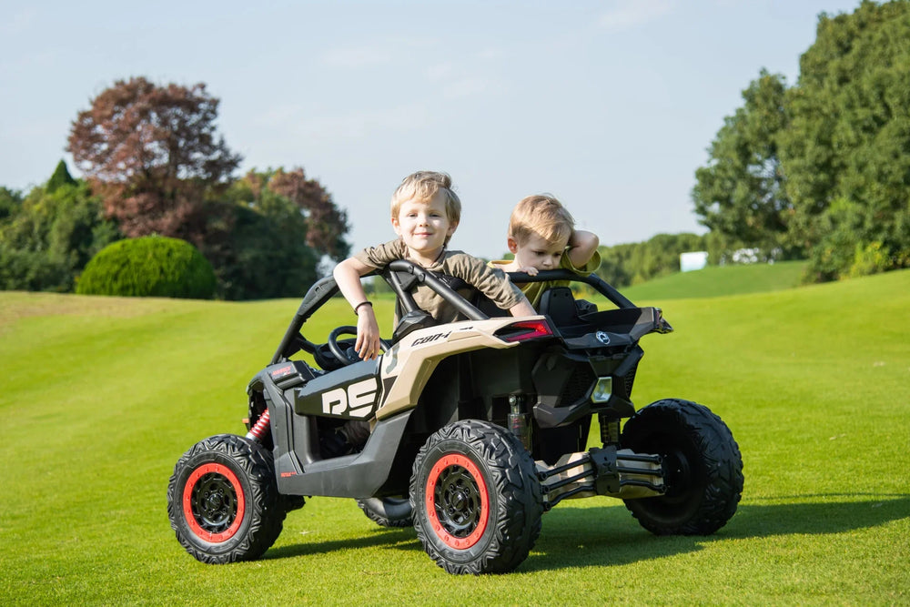 2026 2X24V CAN AM MAVERICK 4X4 2 Seater DELUXE Kids Ride On Car with Remote Control 