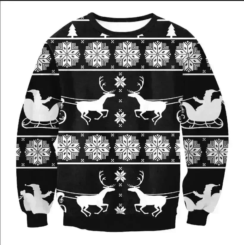 UGLY CHRISTMAS SWEATER Vacation Santa Elf Funny Womens Men Sweaters Tops Autumn Winter Clothing - EX-STOCK CANADA