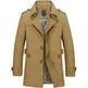 Men's casual jacket mid-length trench coat - EX-STOCK CANADA