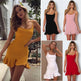 New Ruffles Trumpet Dress Women Sleeveless Spaghetti Strap Slim Summer Dress Party Short Dresses Vestidos - EX-STOCK CANADA