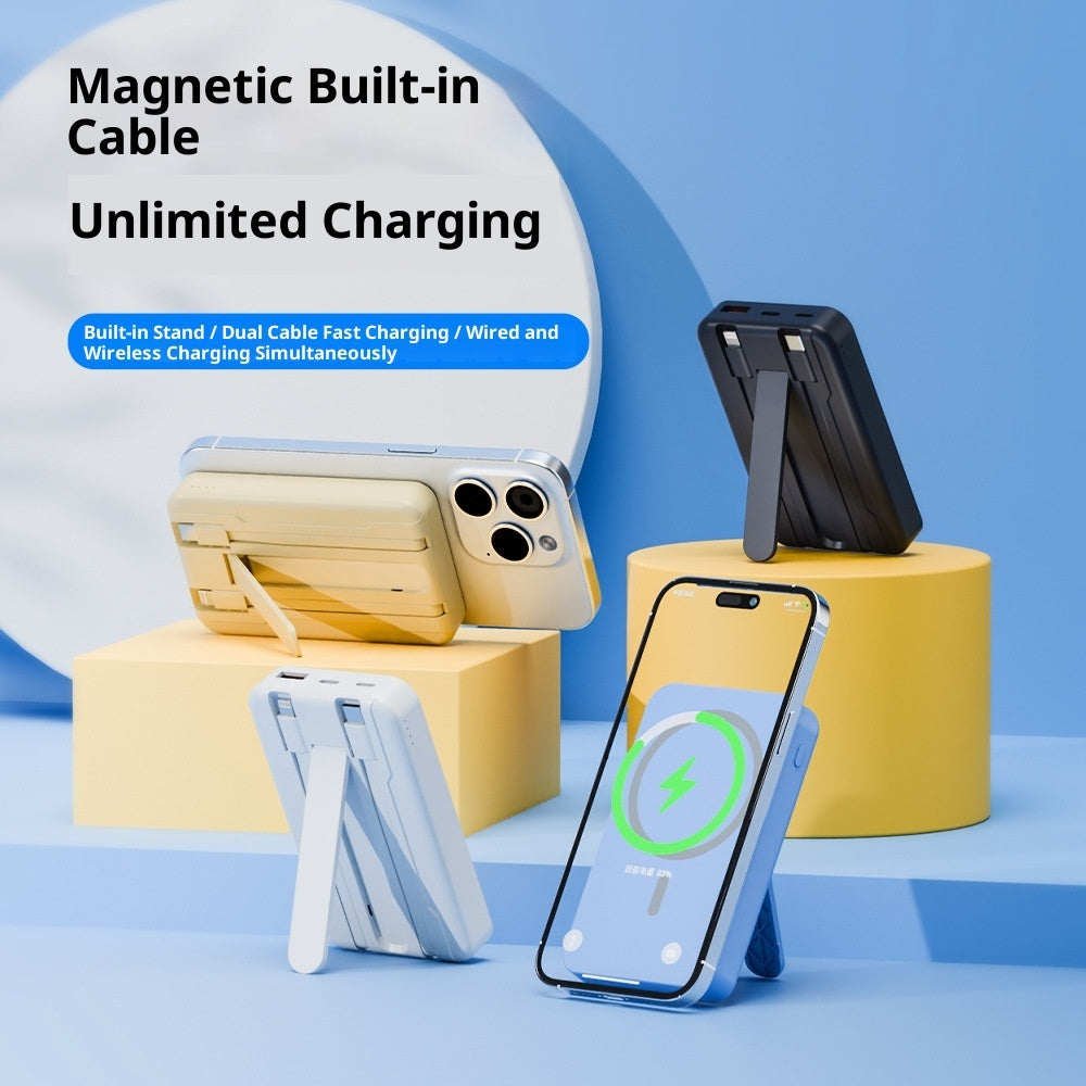 Magnetic Power Bank Mobile Power Supply Wireless Charger With Cable EX-STOCK Canada 