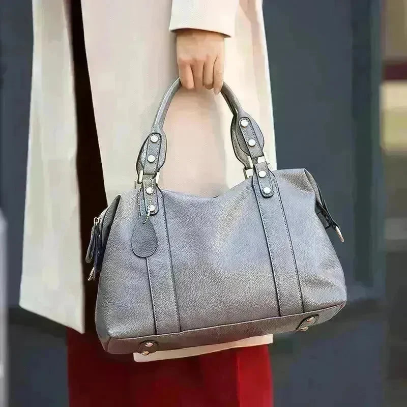 Fashion Boston Shoulder Bag Women's Handbags Retro Rivet Design Personalized Crossbody Bags - EX-STOCK CANADA