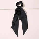 Cute Hair Silk Bow Scrunchie Vintage Satin Scarf Scrunchie