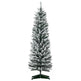 5ft Tall Pencil Artificial Christmas Tree, Holiday With Snow Flocked Branches, Green EX-STOCK Canada 