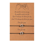 Simple Alloy Sun And Moon Wax Wire Weaving Adjustable Card Lovers Bracelet - EX-STOCK Canada