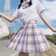 Student Jk Plaid Skirt Preppy Style Mini Pleated Kilt Skirt - EX-STOCK Canada