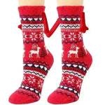 Soft Carton Christmas-themed Fleece Winter Home socks for Women - EX-STOCK CANADA