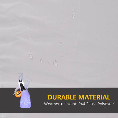 HOMCOM 5.9 Halloween Inflatable Outdoor Decoration Ghost With Pumpkin, Blow Up LED Yard Decor For Garden, Lawn, Party, Holiday, Waterproof - EX-STOCK Canada