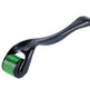 Black handheld tool with green cylindrical component on a white background
