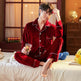 2pcs Couple Gold Velvet Long Sleeve Pajamas set - EX-STOCK Canada