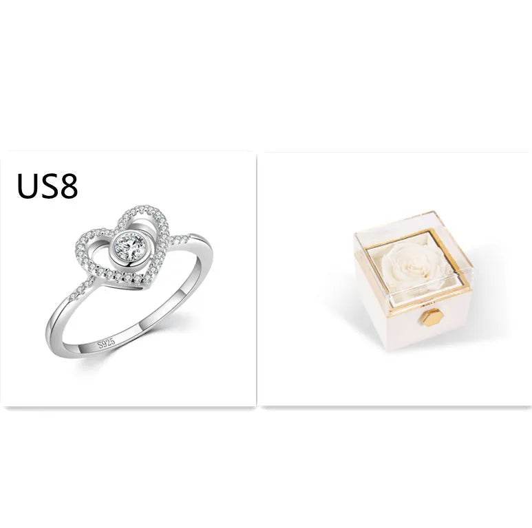 Fashion Acrylic Rotating Valentine Rose Jewelry gift Box - EX-STOCK Canada