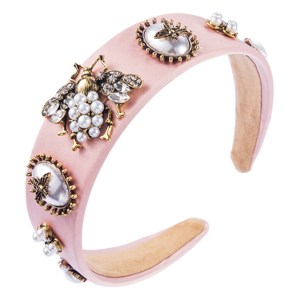 Fashion Inlaid Rhinestone pearl Headband dress headpiece
