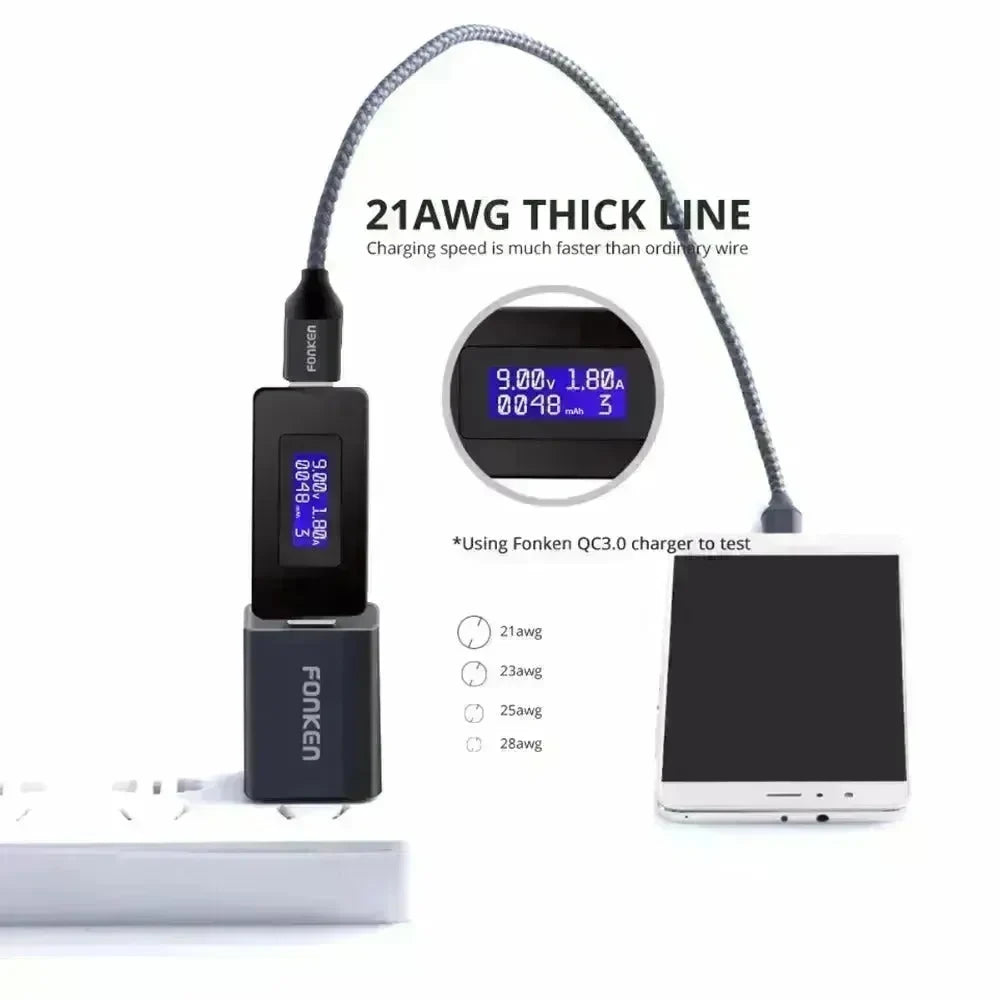 High-speed fast charging cable mobile phone charging cable - EX-STOCK CANADA