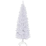 6ft Tall Pencil Artificial Christmas Tree With 479 Branch Tips With Steel Base, White EX-STOCK Canada 