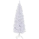 6ft Tall Pencil Artificial Christmas Tree With 479 Branch Tips With Steel Base, White EX-STOCK Canada 