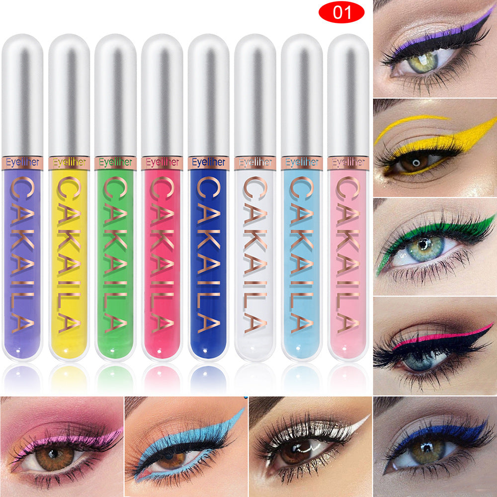 CAKAILA 8-Colour Liquid Eyeliner Set – Vibrant, Long-Lasting, Waterproof