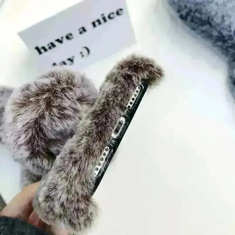 Cute Creative Rabbit Plush warm phone case women - EX-STOCK CANADA