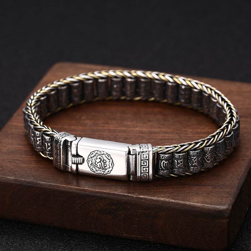 Thai Silver Personality Men's And Women's Trend Turn Bead Bracelet EX-STOCK Canada 