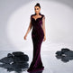 Long Sleeve Banquet Sequined Rhinestone Mermaid Party Dress - EX-STOCK CANADA