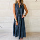 Women's Sleeveless Denim Fashion Retro High Waist Layered Dress - EX-STOCK Canada