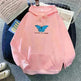 Women Single Butterfly Autumn And Winter Loose Hoodie Pullover sweatshirt - EX-STOCK CANADA