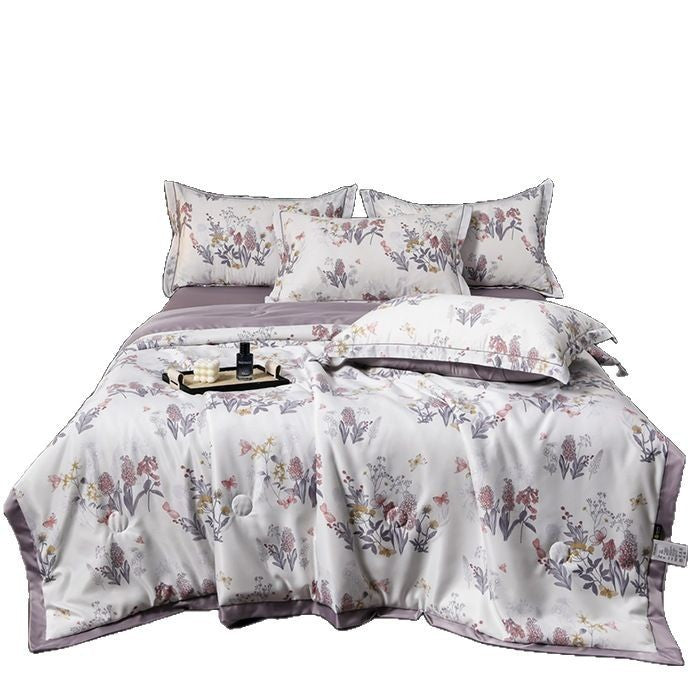 Printed Washed Tencel Summer Cooling Duvet Four-piece Set EX-STOCK Canada 