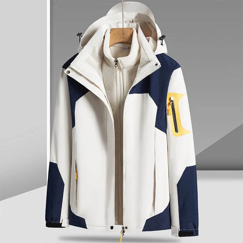 Three-in-one Removable Liner With Velvet Thickening Windproof Waterproof Jacket - EX-STOCK Canada