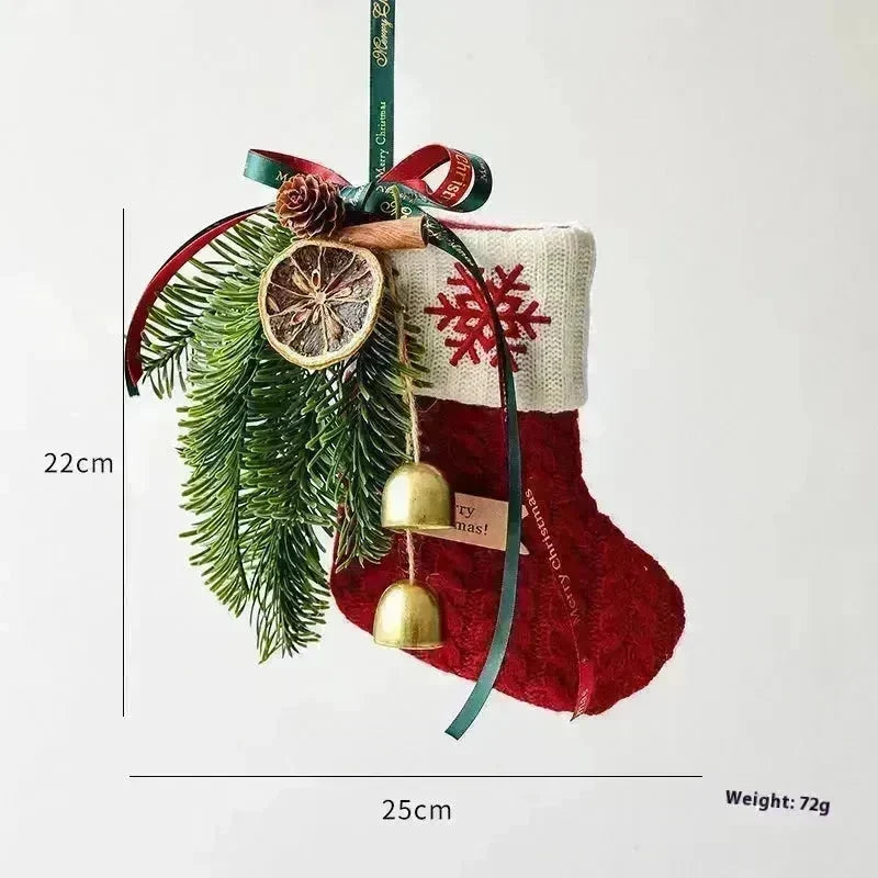 Christmas Decoration Knitted Christmas Stockings Scene Layout - EX-STOCK CANADA