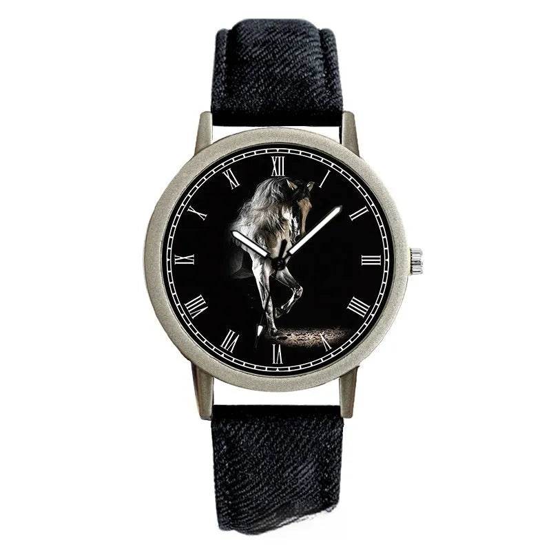 Steed Large Dial Men's Denim Strap Watch - EX-STOCK Canada