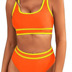Bikini Tight-fitting Solid Color Swimsuit For Women - EX-STOCK Canada