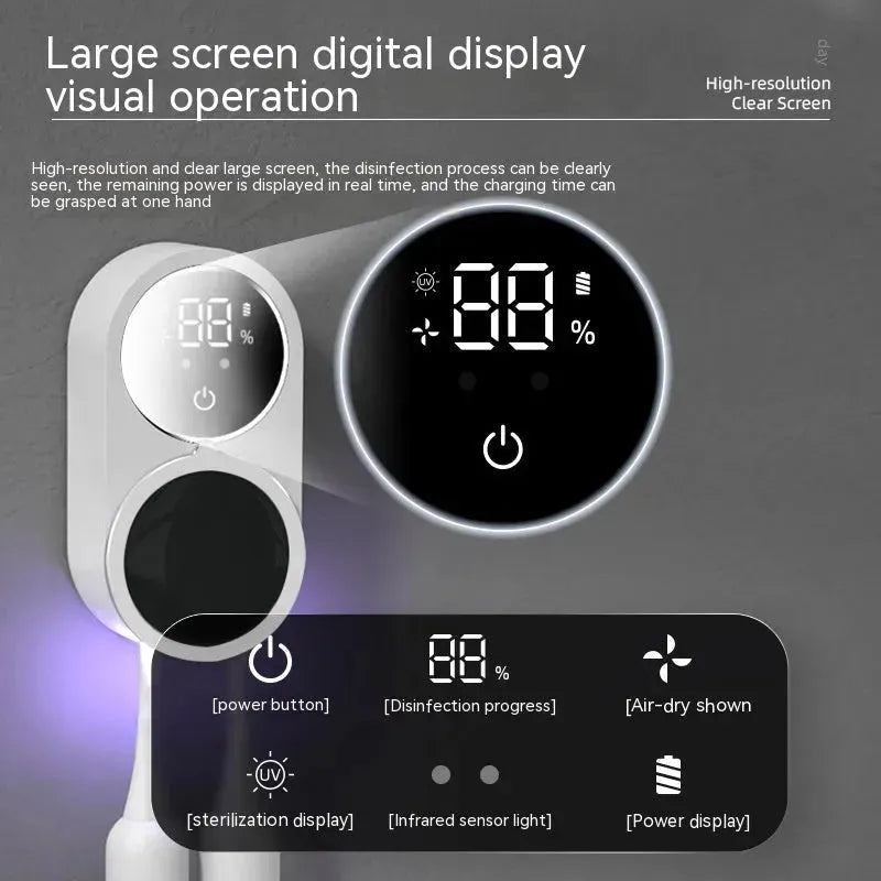 Tooth Brush Holder Sanitizer Uv Toothbrush Sanitizer Toothpaste Accessories Portable Toothbrush Sterilizer Portable Disinfectant - EX-STOCK CANADA