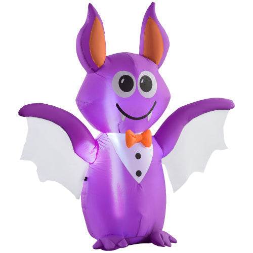 Outsunny 6ft Inflatable Halloween Decoration Bat, Blow Up Outdoor LED Yard Display, Waterproof - EX-STOCK Canada