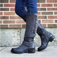 Round Toe Low Heel High Leg Boot - EX-STOCK Canada
