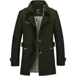 Men's casual jacket mid-length trench coat - EX-STOCK CANADA